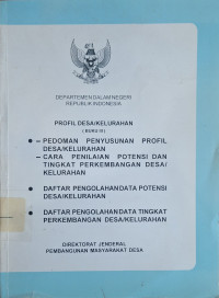 Profil Desa/Kelurahan (Buku III)