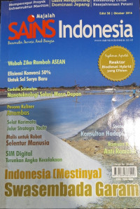 Majalah Sains Indonesia Barometer Inovasi Anak Bangsa Edisi 58, 2016