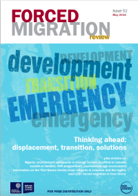 Forced Migration Review: Thinking Ahead Displacement, Transition, Solutions