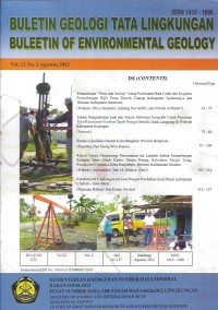 Buletin geologi tata lingkungan vol. 22 no. 2 agustus 2012